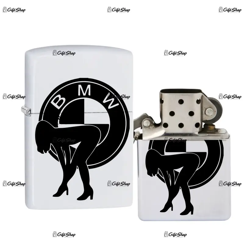 Bmw, bricheta metalica gravata laser cu mesaj model 1